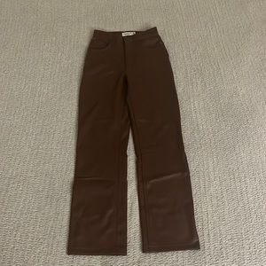 Abercrombie and Fitch 90’s straight ultra high rise vegan leather pants